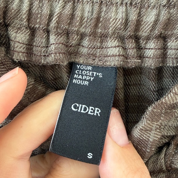 Cider Checkered Brown Maxi Skirt - Picture 2 of 3